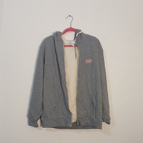Jacks Surfboards Gray Zip-Up Hoodie - Picture 1 of 6
